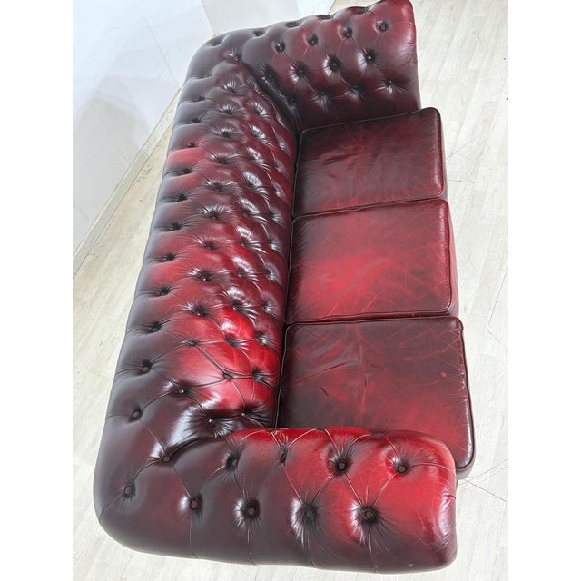 Vintage English Chesterfield Sofa For Sale - Image 3 of 9