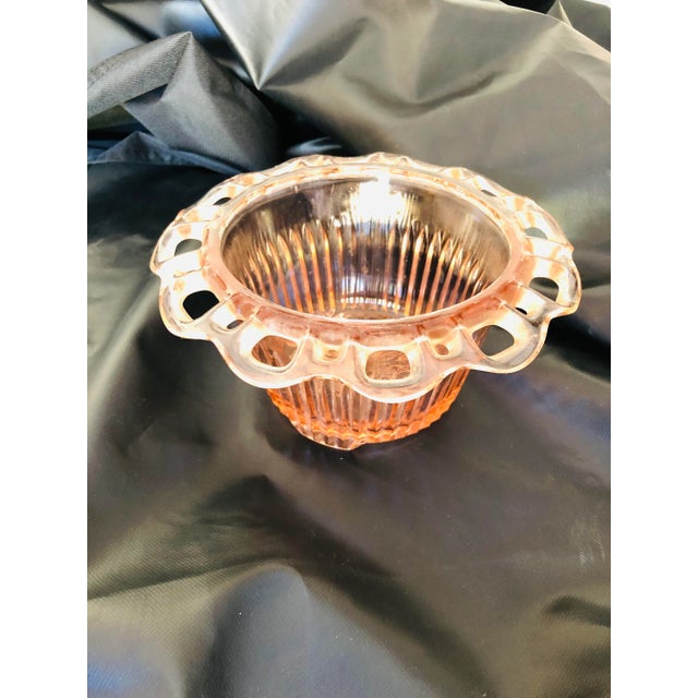 Vintage Pink Depression Glass Bowl For Sale In New York - Image 6 of 7