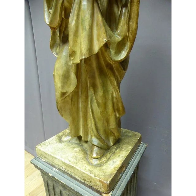 Antique XIX Saint Martha Statue For Sale - Image 7 of 11