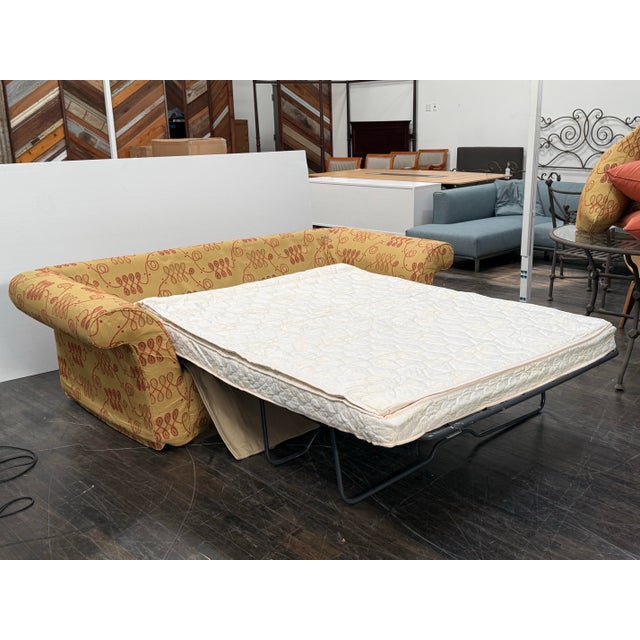 Design Plus Gallery presents a Queen Size Bespoke Slipcover Sleeper Sofa from Shabby Chic. This sleeper sofa has a golden...