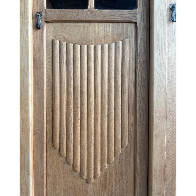 Large Art Deco Asymmetrical Oak Wardrobe, 1920s For Sale - Image 13 of 18