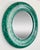 Late 20th Century Vintage Faux Malachite Round Beveled Glass Wall Mirror For Sale - Image 5 of 7
