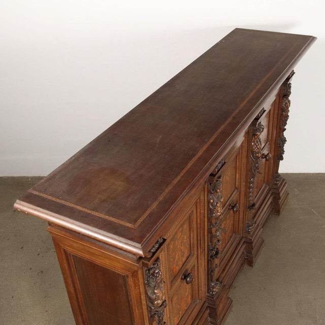 Neo-Renaissance Style Cabinet in Carved Wood For Sale - Image 13 of 16