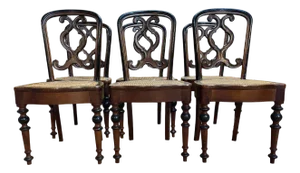 Napoleon III Louis Philippe Cane Chairs, Set of 6