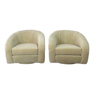 1980s Swivel Chairs Attributed to Milo Baughman - a Pair For Sale