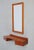 1950´s restored Danish mid-century teak dressing set with floating table top and large wall mounted mirror and small...