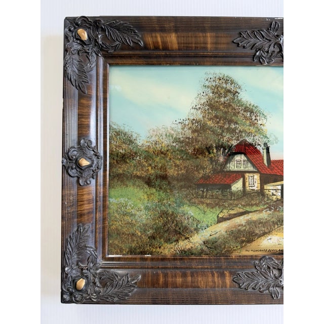 Nicely done antique piece, reverse painted on glass in an ornate frame. I purchased this from a NE Ohio estate.