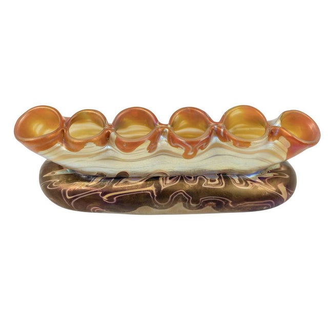 Art Nouveau Austrian Glass Centerpiece from Johann Loetz Witwe, 1890s For Sale - Image 6 of 9