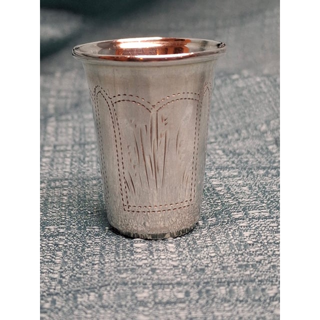 Early 20th Century 84 Zolotnik Silver Kiddush Cups Israel Zakhoder and Heirs - Set of 3 For Sale - Image 16 of 18