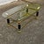 Metal Italian Faux Tusk Glass Coffee Table, 1980s For Sale - Image 7 of 15