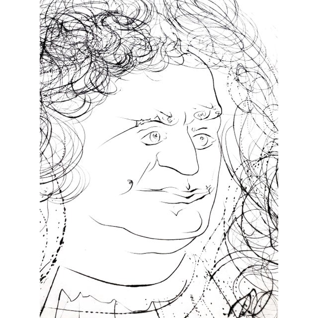 Early 21st Century Salvador Dali - La Fontaine Portrait - Signed Engraving 1974 For Sale - Image 5 of 9