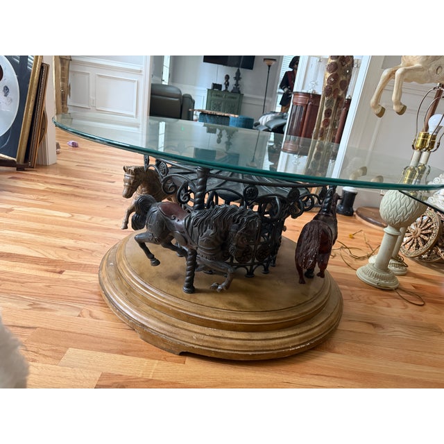 Rare Vintage Carousel Horse Coffee Table For Sale - Image 9 of 10