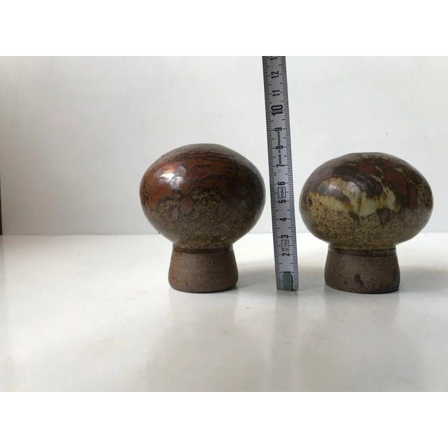 Ceramic Mushroom Vases by Aage Würtz, 1970s, Set of 2 For Sale - Image 4 of 6