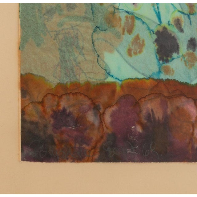 Contemporary Elfi Schuselka "28" Mixed Media on Paper, 1960 For Sale - Image 3 of 6