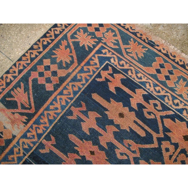 Navy Blue Galerie Shabab Collection Early 20th Century East Turkestan Kirghiz Rug For Sale - Image 8 of 10