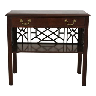 Baker Chippendale Mahogany 1 Drawer Server For Sale