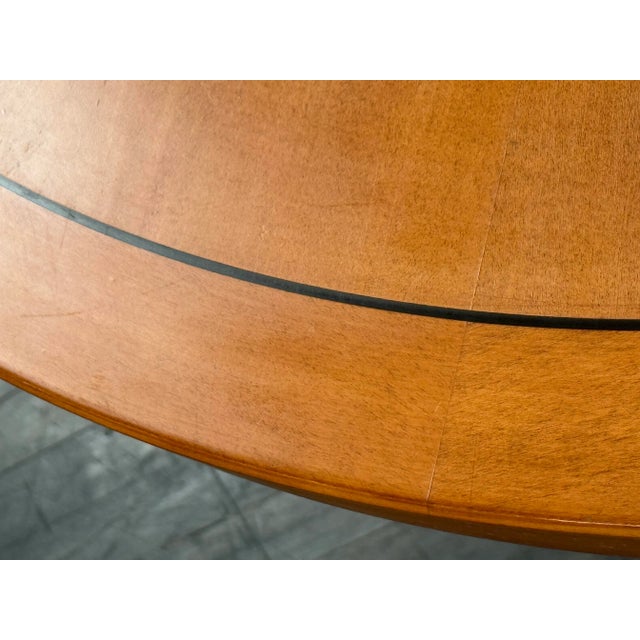 Natural Cherry Wood Finish With Marquetry Conference Table For Sale - Image 9 of 12