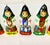 Wood Vintage Boho Chic Folk Art Russian Hand Crafted Christmas Ornaments - Set of 6, Small. For Sale - Image 7 of 10