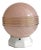 Art Deco Globe Lamp in Speckled Pink Glass with White Ceramic Base, 1920s For Sale