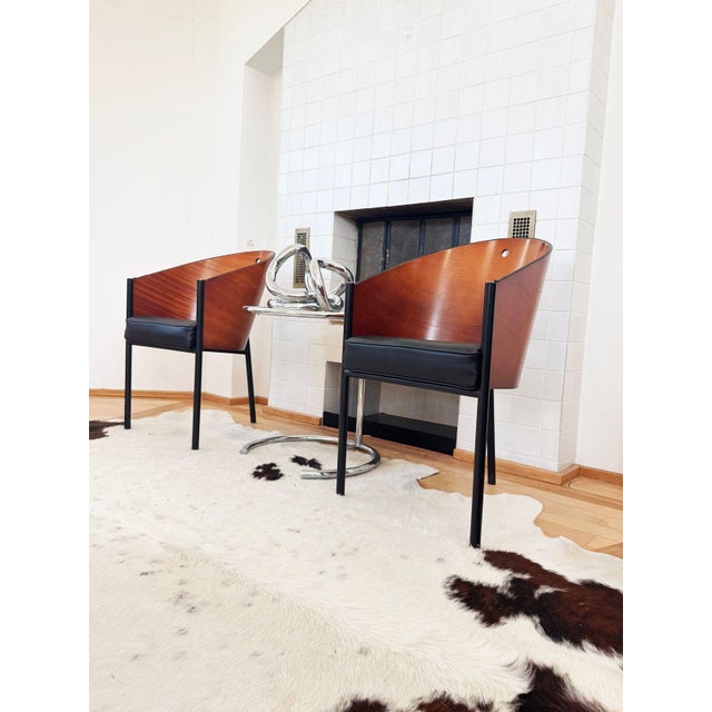 Brown Original 1984 "Costes" Dining Chairs Attributed to Philippe Starck for Driade — Set of 4 For Sale - Image 8 of 16