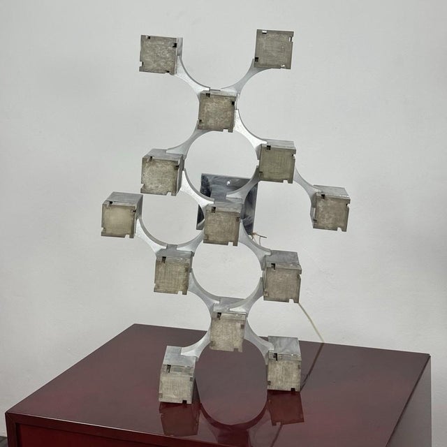Cubic 13-Light Suspension Lamp from Sciolari, 1970s For Sale - Image 16 of 18