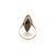 19th Century 19th Century 14k Gold Early Victorian Navette Ring With Pave Diamonds and Central Sapphire, Size 8.25 For Sale - Image 5 of 8