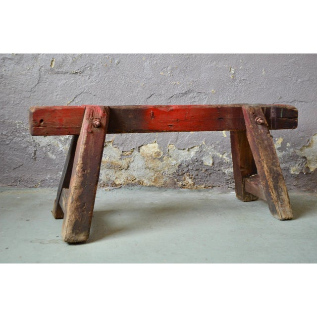 Industrial Wooden Trestle, 1920s For Sale - Image 6 of 6