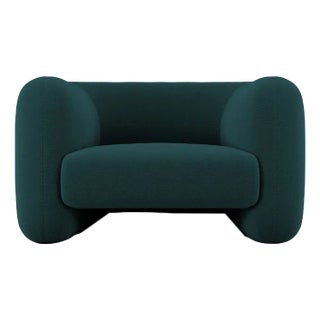 Jacob Armchair in Fabric Boucle Night Blue by Collector Studio For Sale