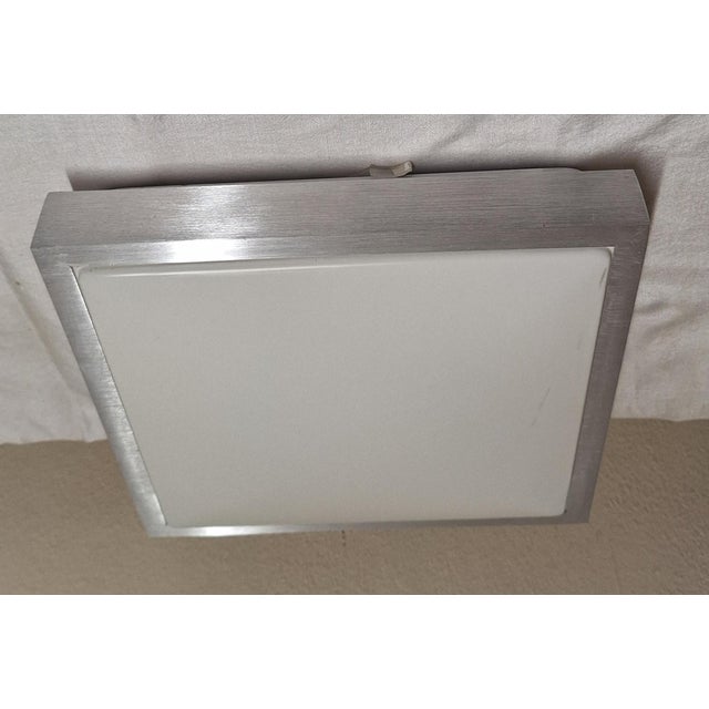 Vintage Ceiling Lamp with White Plastic Shade in Aluminum Frame by Wofi-Leuchten, 2010 For Sale - Image 6 of 8