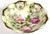 Late 19th century German porcelain bowl Handpainted Peonies and daiseis trimmed with gold, the quality of the painting...