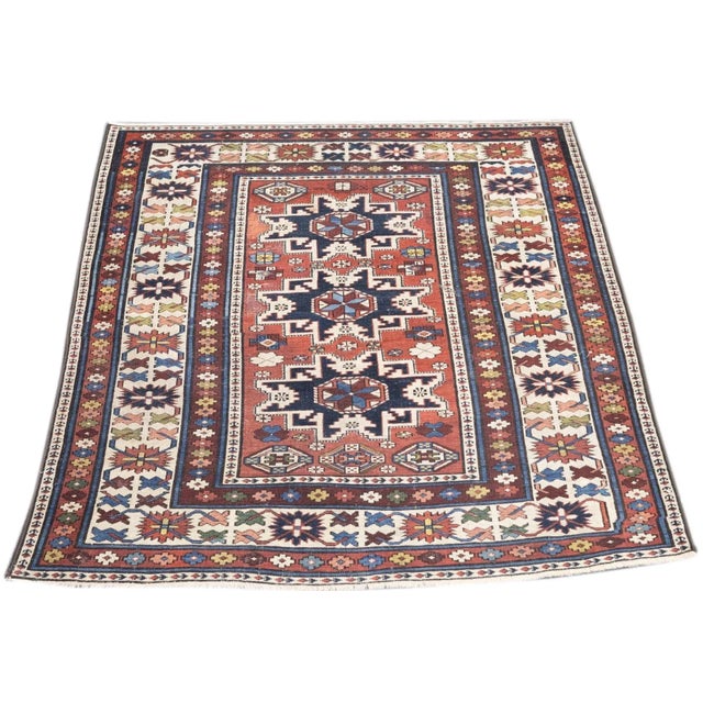 Antique Shirvan Rug 3'8'' x 4'6'' For Sale - Image 12 of 12