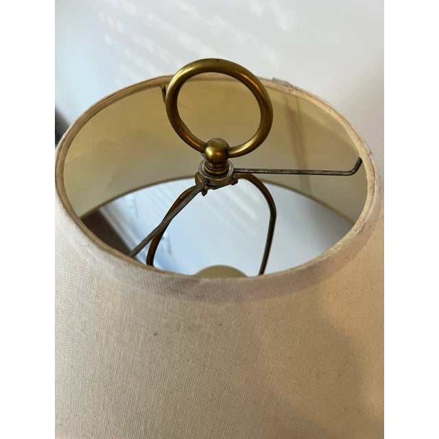 Mid 20th Century Marble & Brass Table Lamp For Sale In Atlanta - Image 6 of 11