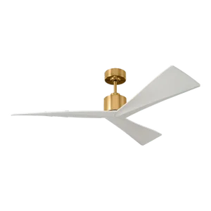 Visual Comfort Fan Adler 52" Ceiling Fan in Burnished Brass and Matte White