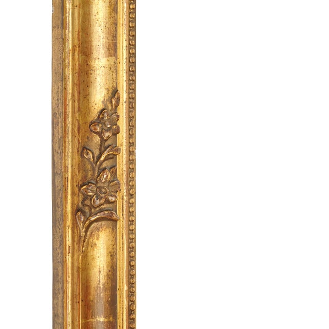 Wood Second Empire Period Floor Mirror For Sale - Image 7 of 9