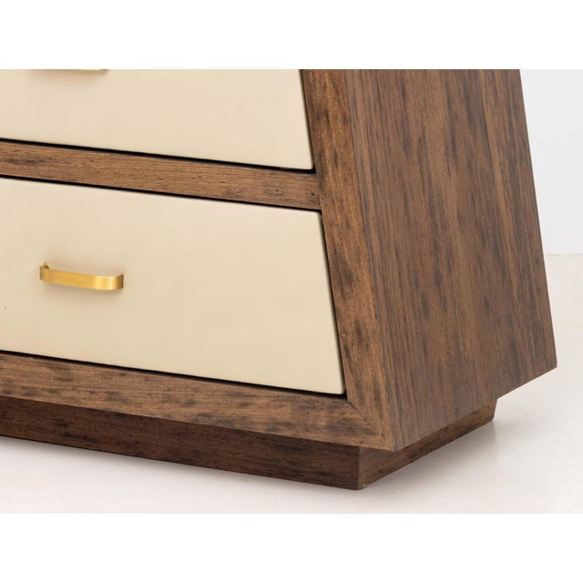 Modern Mahogany Trapezoidal Dresser For Sale In New York - Image 6 of 9