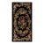 1920s Black Floral Folk Art Antique American Hooked Rug 2'4" X 4'2" Handwoven Wool Carpet For Sale