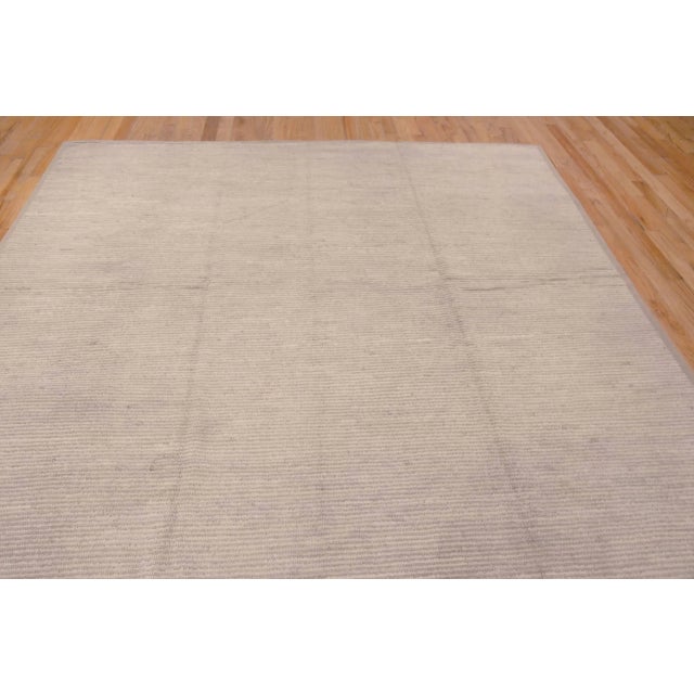 Early 21st Century Abstract Modern Contemporary Cream White Area Rug For Sale - Image 5 of 7