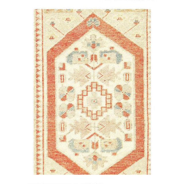 Hand knotted Turkish Oushak rug made of 100% hand-spun lamb's wool rug and all natural dyes. Each rug has a dense, soft...