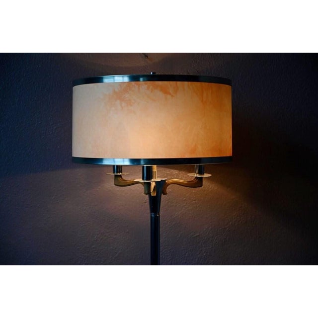 Hollywood Regency Vintage Regency Brass Floor Lamp, 1970s For Sale - Image 3 of 15