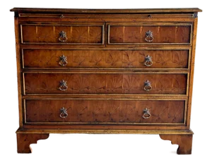 Vintage Chippendale-Style Chest of Drawers With End-Grain Veneer, 1970s