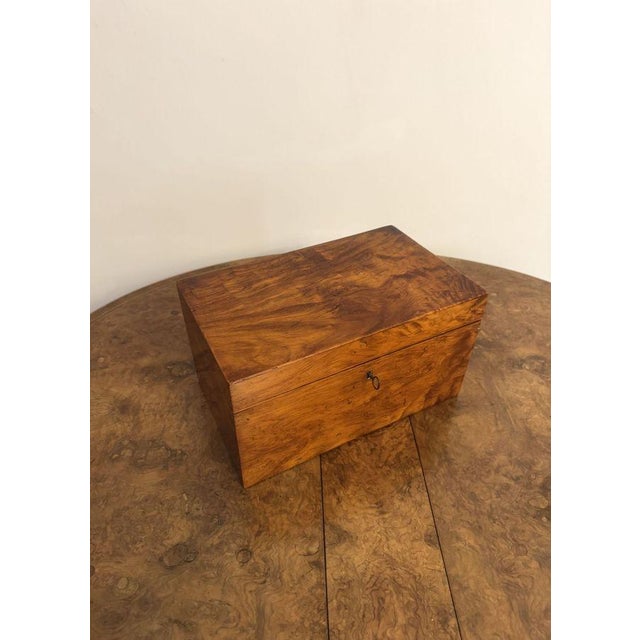 Hollywood Regency Large Antique Regency Walnut Tea Caddy, 1820 For Sale - Image 3 of 7