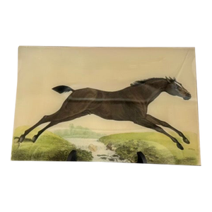 John Derian Jumping Horse 9 X 14 Letter Tray Decoupage Glass