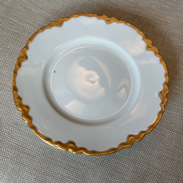 Antique Haviland Limoges European White & Gold Porcelain Dinnerware Set – Habsburg Austria & Racine Bavaria – - 43 pcs For Sale - Image 16 of 17