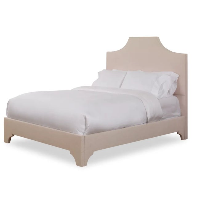 Modern Kit Queen Bedframe, Gelam Linen For Sale - Image 3 of 4