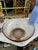 Up for consideration is a beautiful vintage pink depression glass bowl with a silver footed base. This would look lovely...