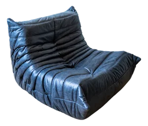 Black Leather Togo Lounge Chair by Michel Ducaroy for Ligne Roset