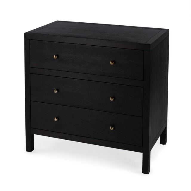 Nora 34 in. W Wood 3 Drawer Chest, Antique Coffee For Sale - Image 10 of 10