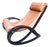 Burgundy Leather Mod. Sgarsul Rocking Chair by Gae Aulenti for Poltronova, 1970s For Sale