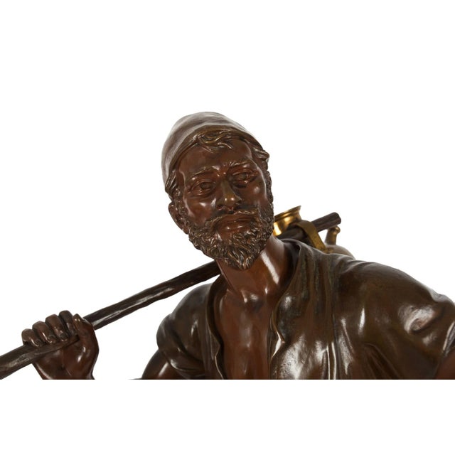 French Bronze Sculpture of "Tunisian Water Carrier" by Marcel Debut For Sale - Image 6 of 13