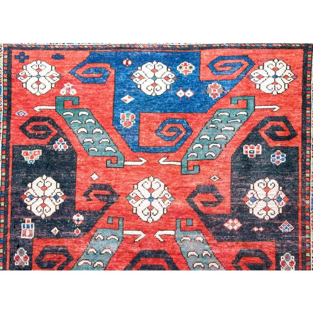 Early 20th Century Persian Kazak Rug For Sale - Image 4 of 16